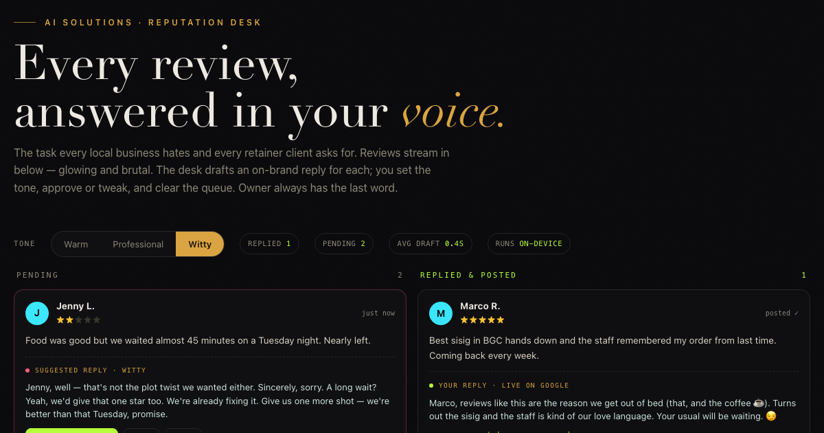 The Review Desk